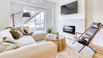 Electric fireplace in the living room (selected units)