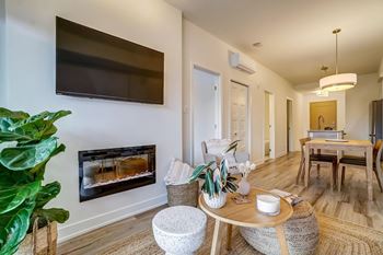 Electric fireplace in the living room (selected units)
