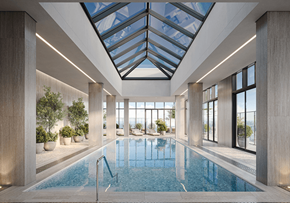 Ottawa apartment for rent - A large indoor swimming pool with a skylight above it at Petries Landing I Apartments , Ottawa, ON