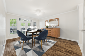 Houston apartment for rent - A dining room with a table and chairs.