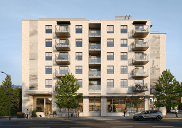 Vancouver apartment for rent - A large building with a balcony on the second floor.