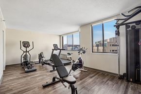 St. Paul apartment for rent - Fitness center with cardio and strength equipment at Irvine Park Towers