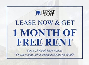 Hamilton apartment for rent - A sign advertising a free month of rent for signing a 13-month lease.