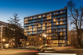 Kitchener apartment for rent - Night View of Apartment at Ophelia on Queen Apartments, Kitchener