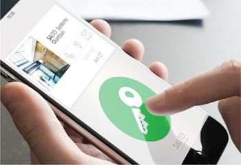 A hand is holding a smartphone
