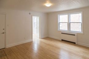 Kitchener apartment for rent - A room with a white wall and a window with a white frame.