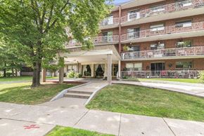 Stoney Creek apartment for rent - A red cross is painted on the sidewalk.