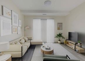 Kitchener apartment for rent - Living Room With TV at Sylk Towers, Kitchener Ontario