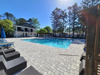 Pool with lounge chairs