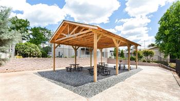 Pavilion with picnic tables