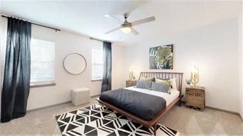 Bedroom with ceiling fan