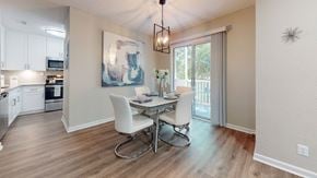 Peachtree Corners apartment for rent - A dining room with a table and chairs.