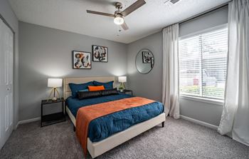 Bedroom with ceiling fan