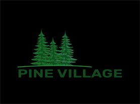 South Charleston apartment for rent - A logo with the text "Pine Village" and three stylized pine trees.