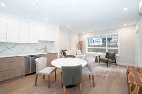Victoria apartment for rent - Kitchen with a Dining Table at Woodland Place Apartments, Langford