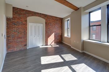 Exposed brick walls & soaring ceilings