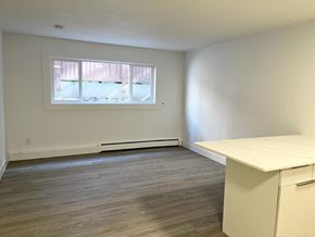 Edmonton apartment for rent - A room with a window and a white desk.