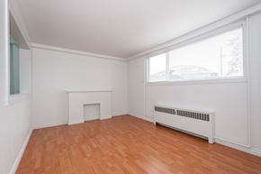 Edmonton apartment for rent - A room with a fireplace and a window.