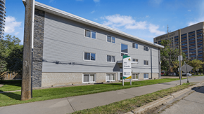 Edmonton apartment for rent - A building with a sign that says Bramblewood Estates on it.