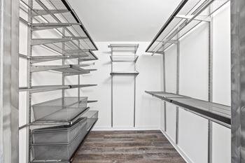 Spacious walk-in closets