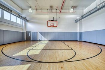 Indoor basketball court