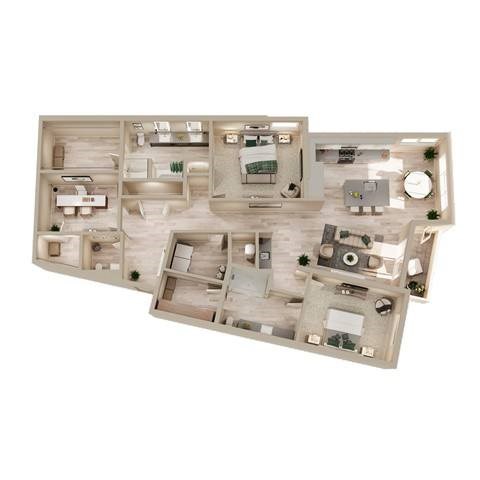 Floor plan for 3 beds, 3 baths, 1788 sqft