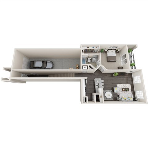 Floor plan for 1 bed, 1 bath, 903 sqft