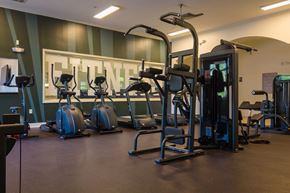 Cary apartment for rent - A gym with treadmills, elliptical machines, and other exercise equipment.