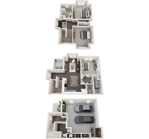 Floor plan for 3 beds, 2 baths, 1827 sqft