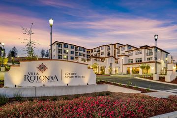 Santa Rosa apartment for rent - The image shows the front view of Villa Rotonda Luxury Apartments in Santa Rosa.