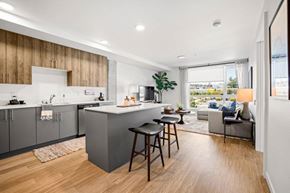 Everett apartment for rent - Kitchen With Living Area at Riverfront Everett, Everett, WA