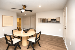 Tunica Resorts apartment for rent - A dining room with a round table and chairs.
