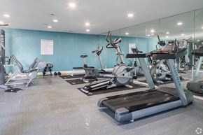 Chesterfield apartment for rent - A gym with treadmills, exercise bikes, and other equipment.
