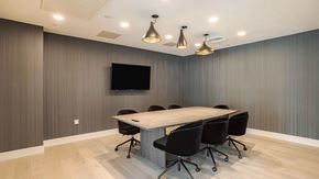 Los Angeles apartment for rent - A conference room with a long table and chairs.