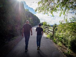 Twin Falls apartment for rent - Two people walking down a path.