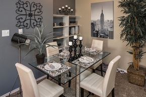Mesquite apartment for rent - A dining room with a glass table and chairs at Infinity on Sunnyvale Apartments , Texas, 75150