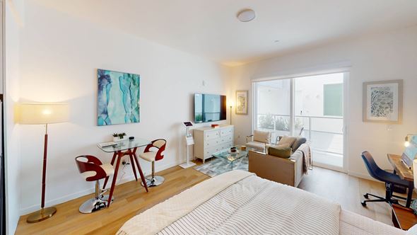 Los Angeles apartment for rent - Modern Living Room at The Dillon II at Silver Lake, California