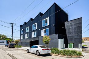 Los Angeles apartment for rent - A modern black building at 5263 W Adams, Los Angeles