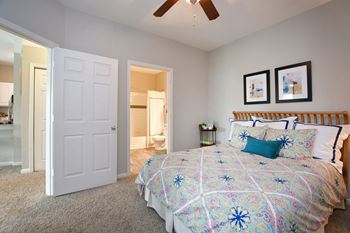 Bedroom with ceiling fan