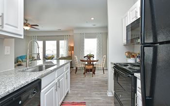 Kitchen with cabinets