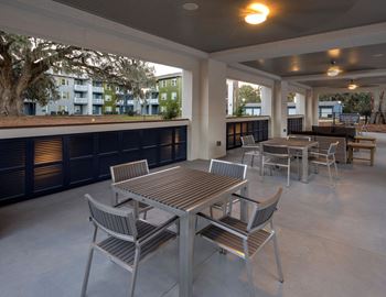 Patio with table and chairs