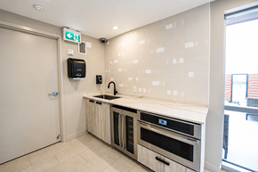 Halifax apartment for rent - A kitchen with a sink and ovens.