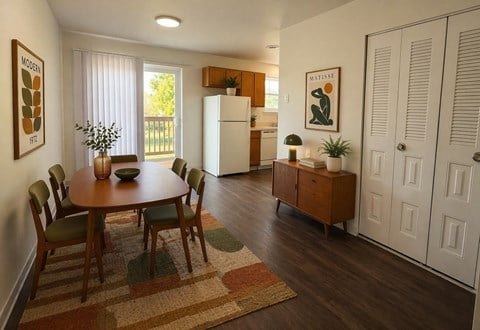 Floor plan for 2 beds, 2 baths, 974 sqft
