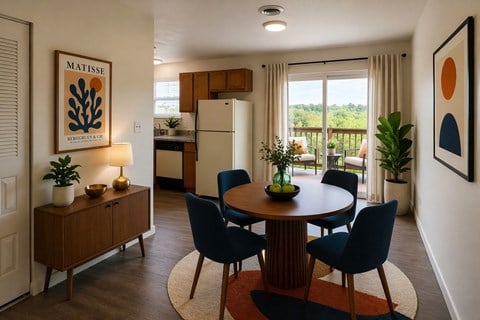 Floor plan for 2 beds, 2 baths, 974 sqft