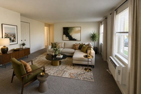 Floor plan for 2 beds, 2 baths, 1091 sqft
