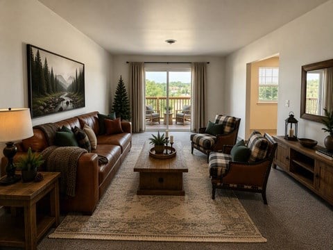 Floor plan for 1 bed, 1 bath, 689 sqft