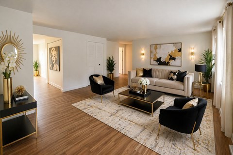 Floor plan for 2 beds, 2 baths, 1355 sqft