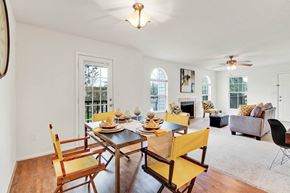 Virginia Beach apartment for rent - A dining room with a table set for a meal.