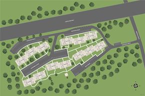 Harrisburg apartment for rent - A map shows a layout of a residential area with streets and plots.