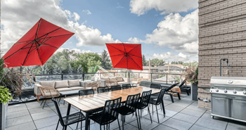Rooftop patio area